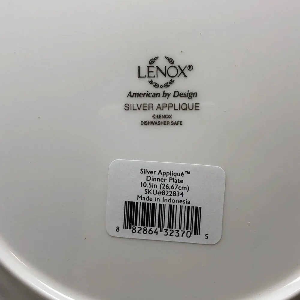 NEW LENOX 5 Piece Place Setting Silver Appliqué
